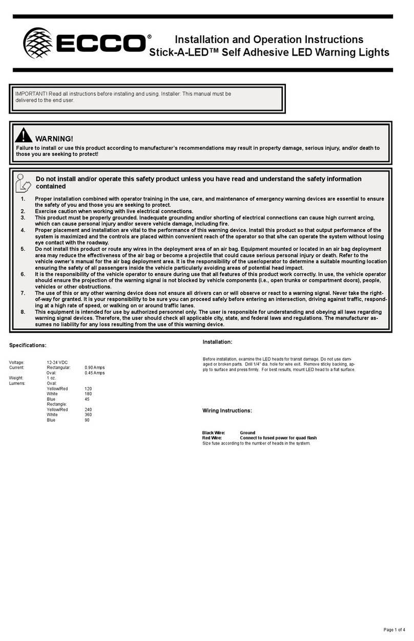 Ecco Stick-A-LED Installation and operation instructions