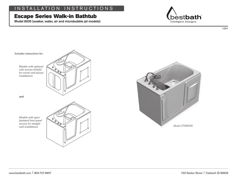 Bestbath Escape 6035 Series installation instructions