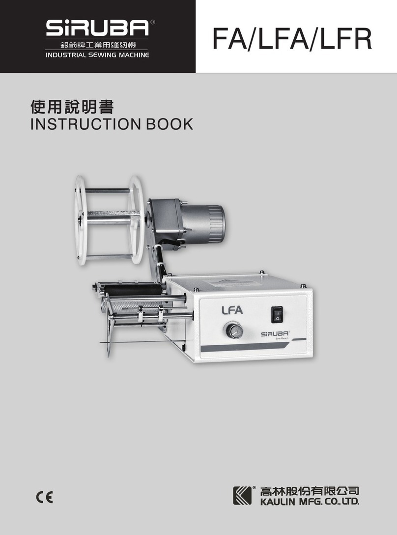 Siruba FA Series User manual
