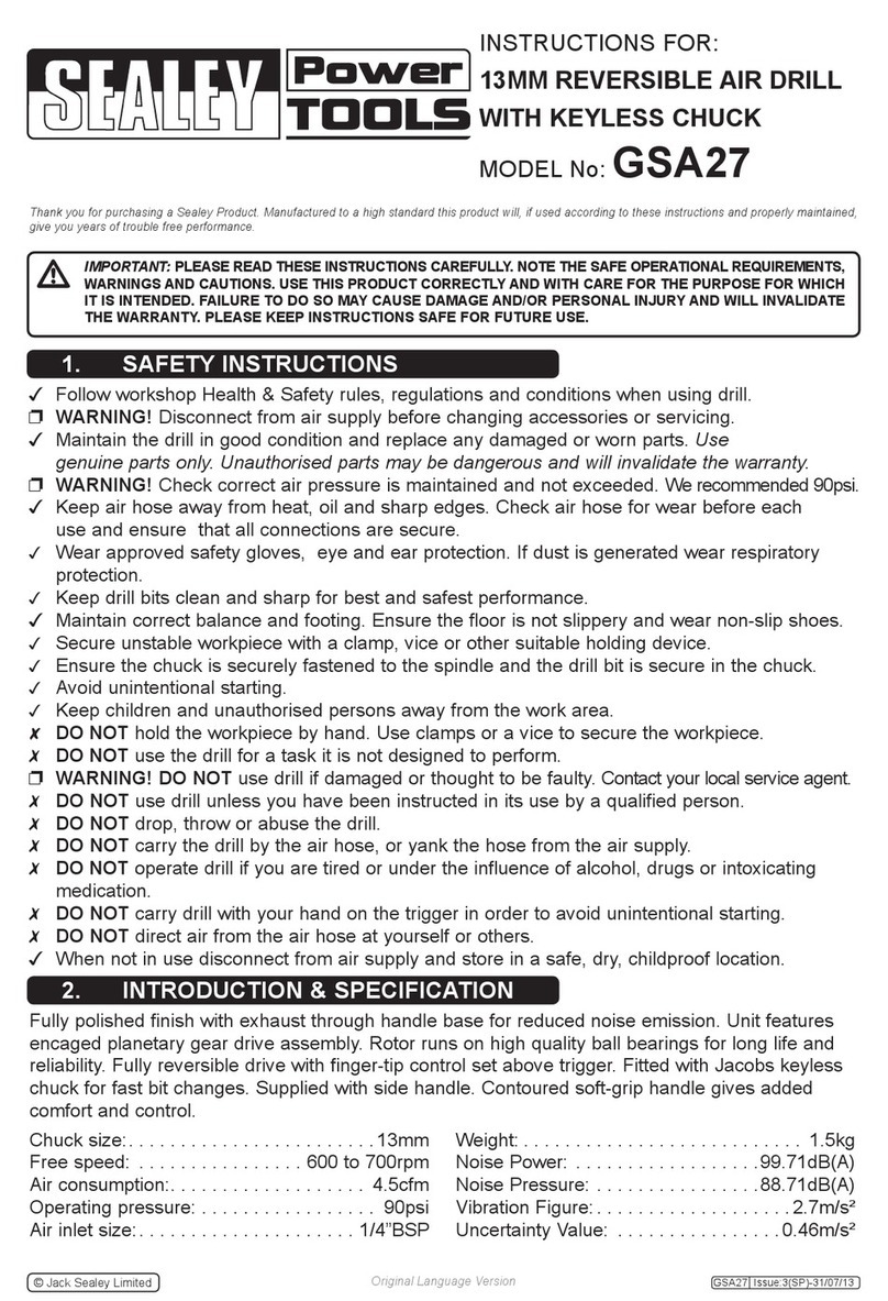 Sealey GSA27 User manual