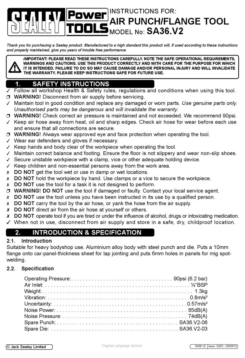 Sealey Power Tools SA36.V2 User manual
