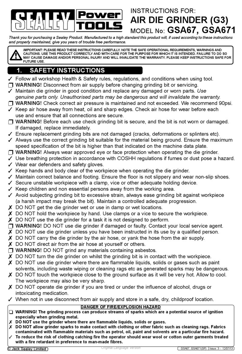 Sealey GSA67 User manual