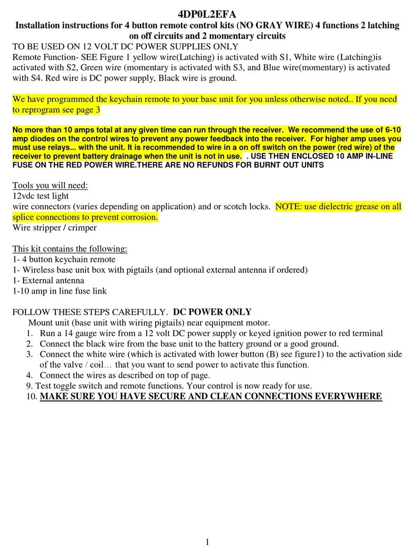 Control All Wireless 4DP0L2EFA installation instructions