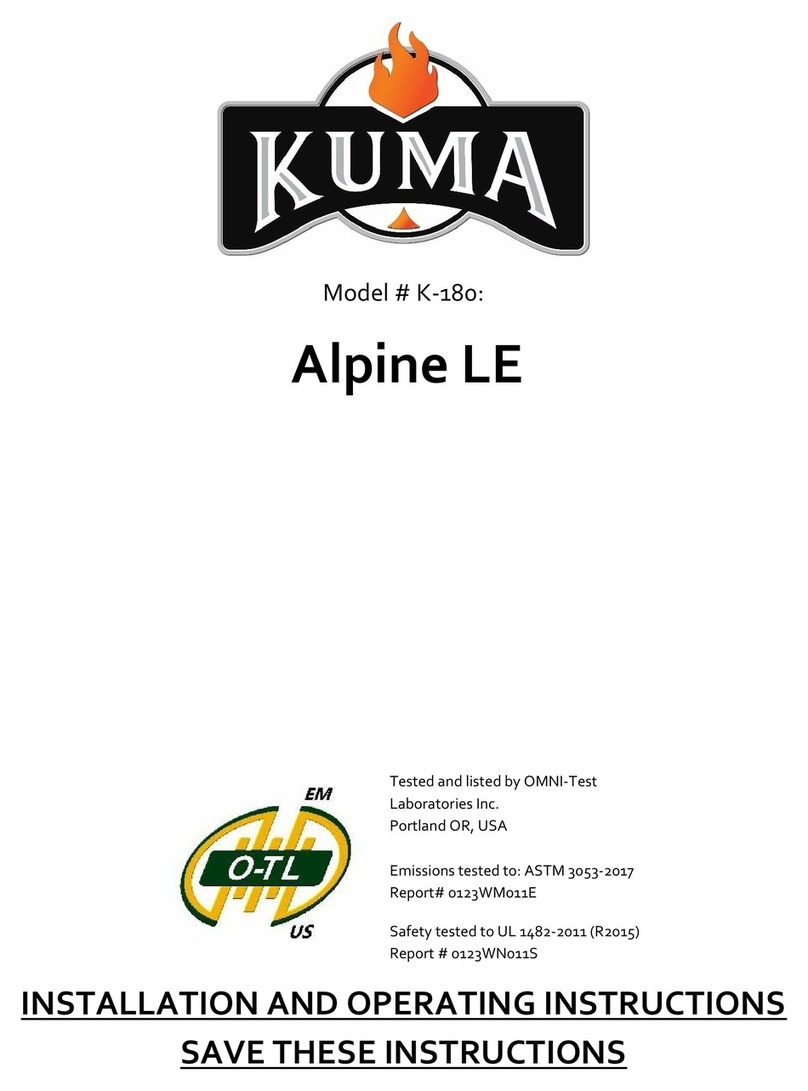 Kuma Stoves K-180 Alpine LE Installation and operating instructions Kuma Stoves K-180 Alpine LE Installation and operating instructions