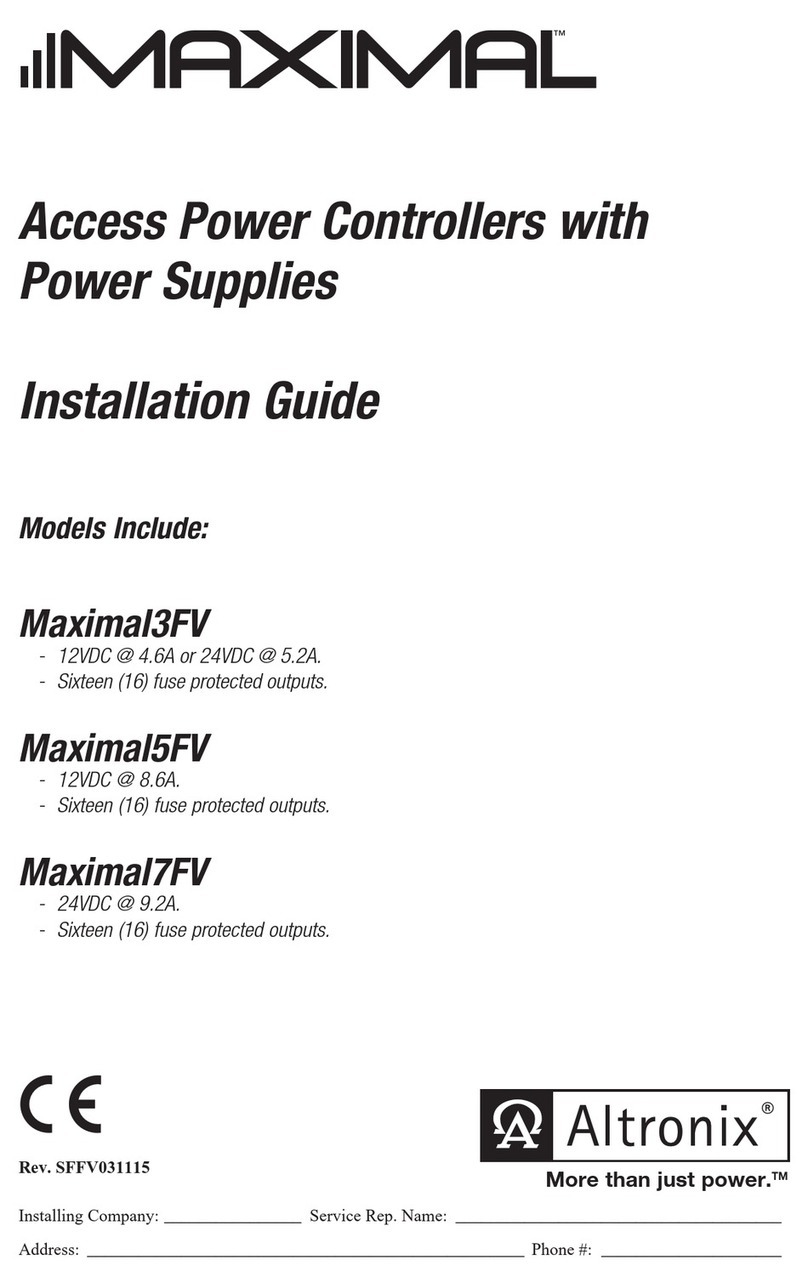 Altronix Maximal3FV User manual