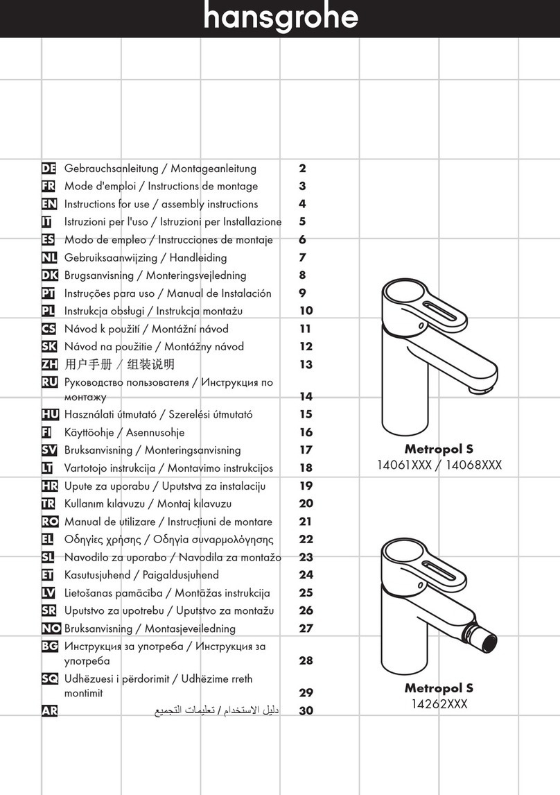 Hans Grohe Metropol S 14061 Series Instructions for use/assembly instructions