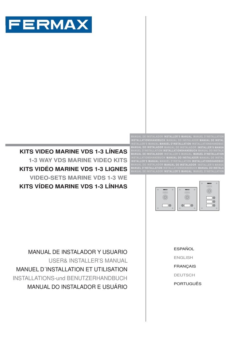 Fermax 1-3 WAY VDS MARINE VIDEO KITS Instruction Manual