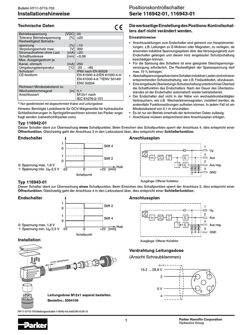 Parker 116942-01 Series installation guide