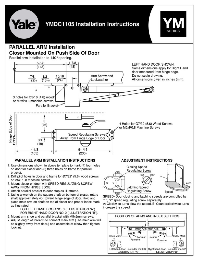 Assa Abloy Yale YM Series installation instructions