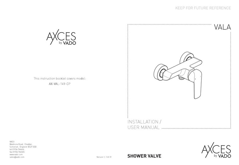 VADO Axces AX-VAL-149-CP Installation & user manual