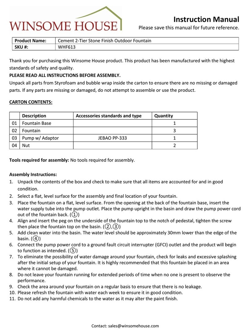 Winsome house WHF613 User manual Winsome house WHF613 User manual