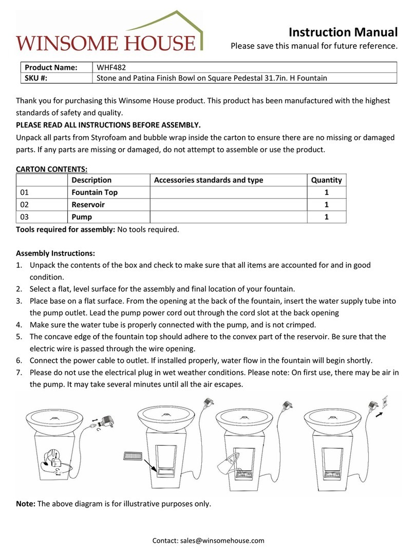 Winsome house WHF482 User manual Winsome house WHF482 User manual