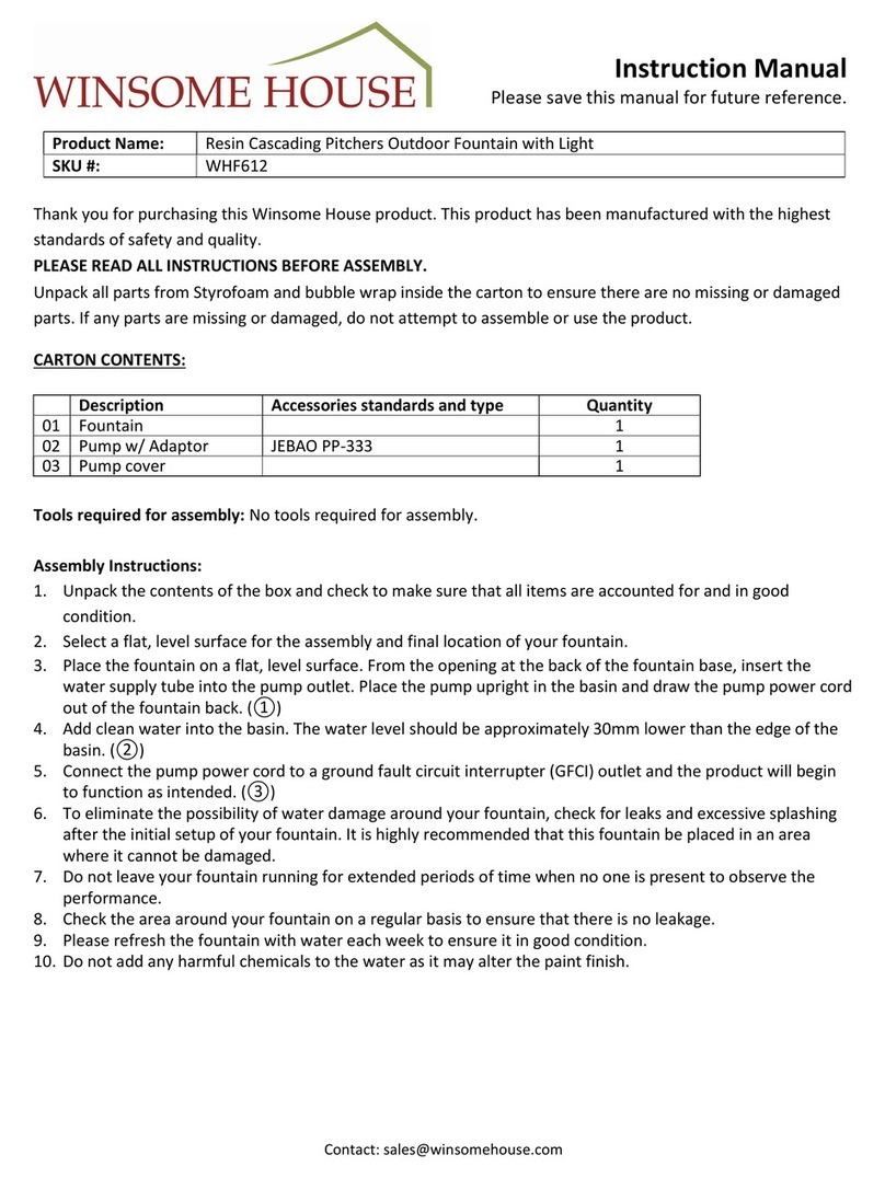 Winsome house WHF612 instruction manual