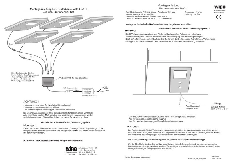 Wipo FLAT I installation instructions