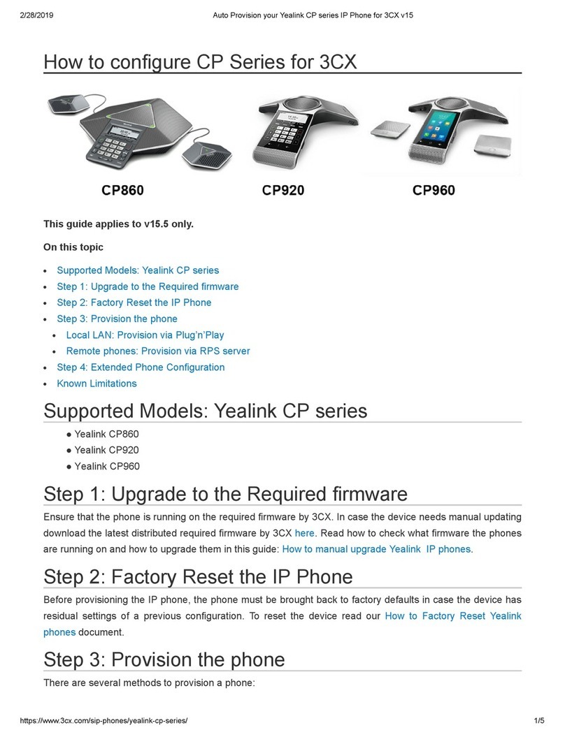 Yealink CP Series User manual