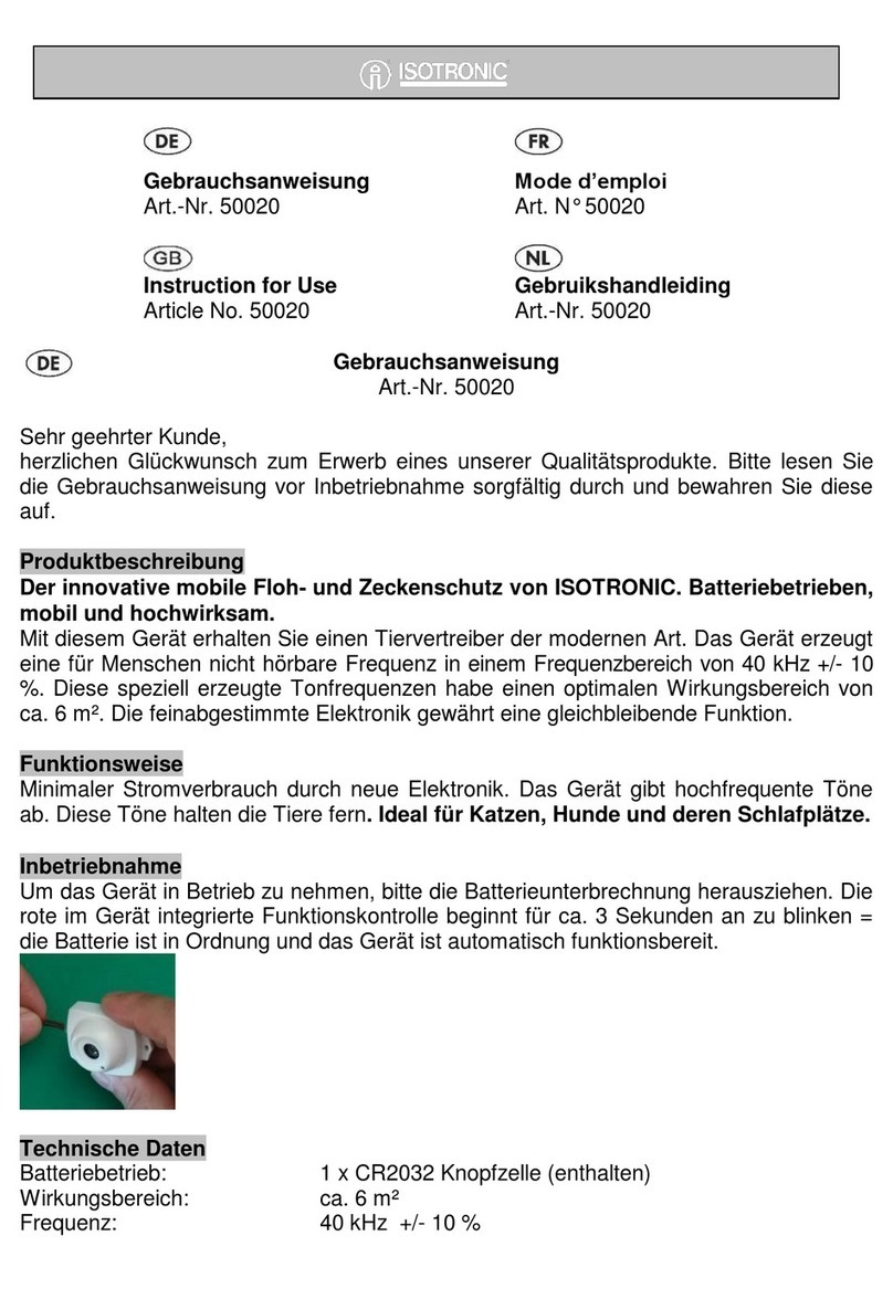Isotronic 50020 Instructions for use