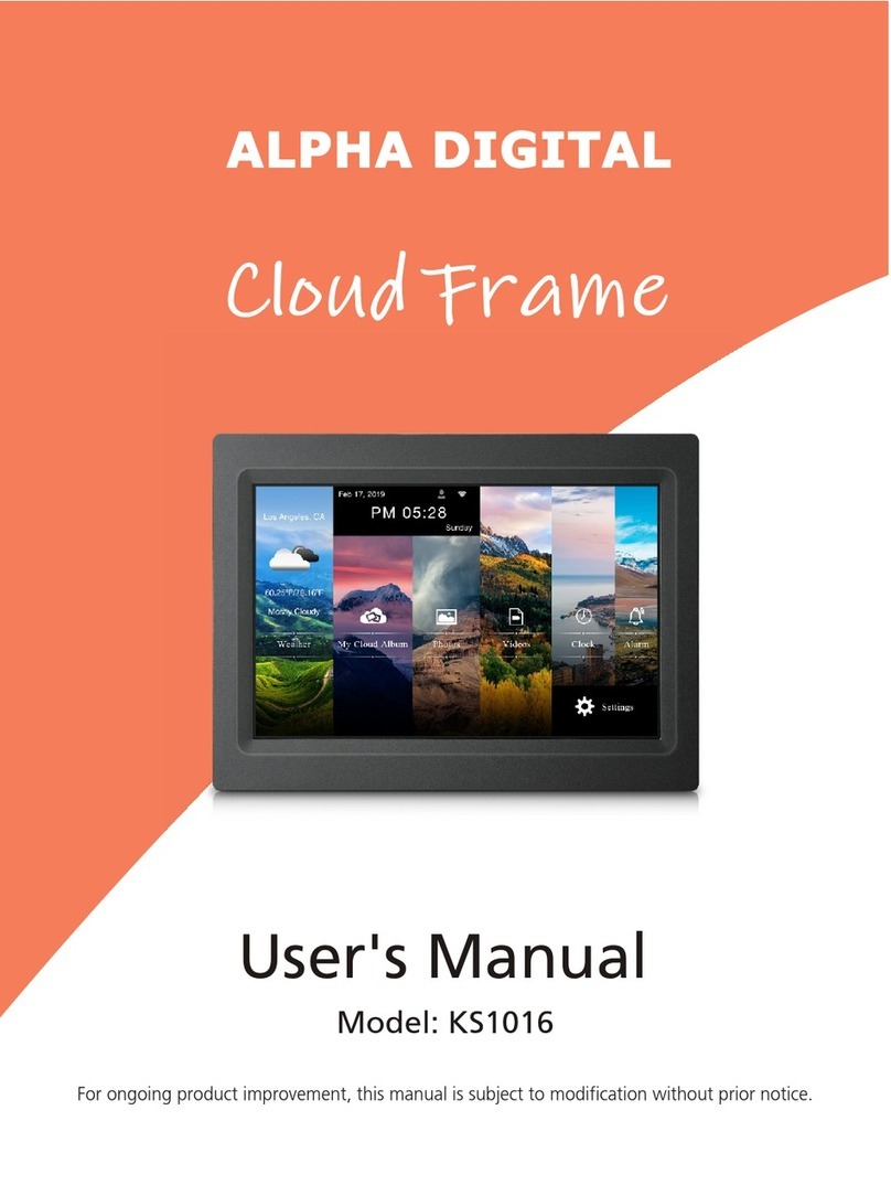 Alpha Digital Cloud Frame KS1016 user manual