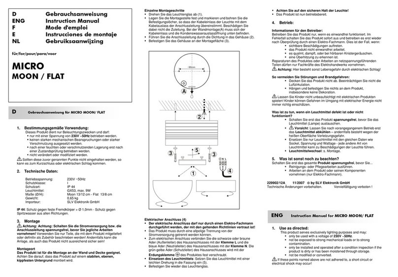 SLV Elektronik MICRO MOON instruction manual