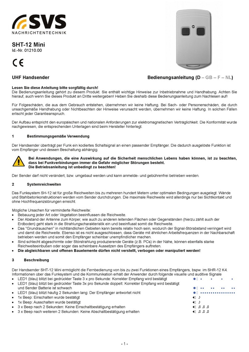 SVS SHT-12 Mini User manual