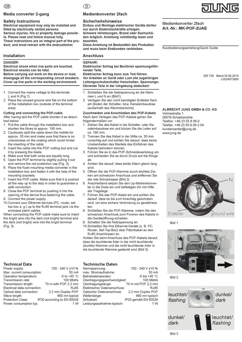 Jung MK-POF-2UAE quick guide