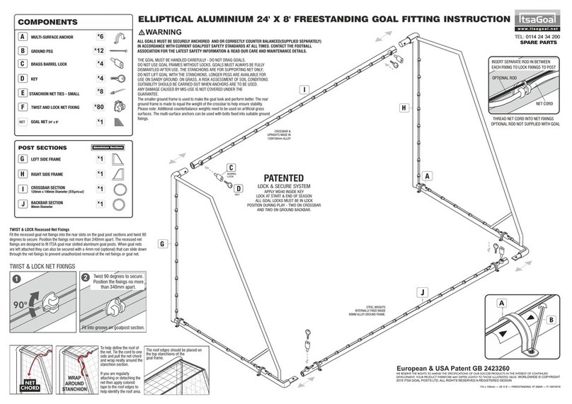 IstaGoal ELLIPTICAL ALUMINIUM GOAL FITTING INSTRUCTION