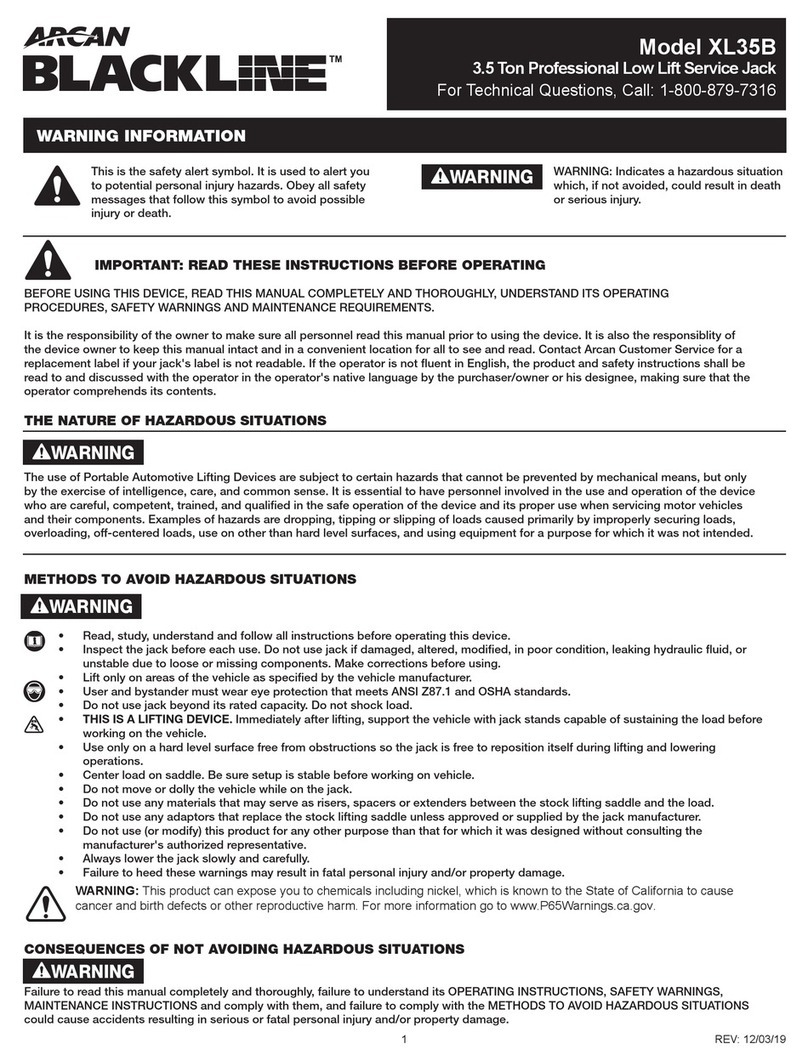 Arcan BLACKLINE XL35B User manual