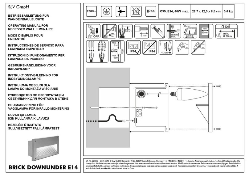 SLV BRICK DOWNUNDER E14 operating manual