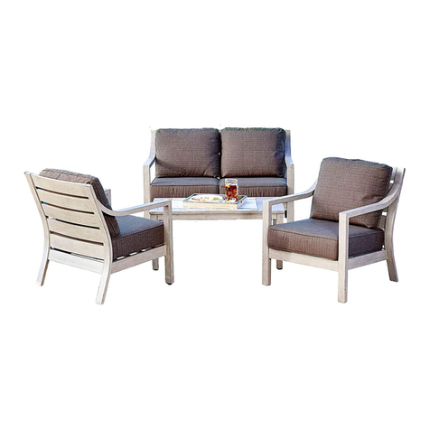 Royal garden Manchester Bay 4pc Aluminum Conversation Set With Cushions Loveseat... User manual