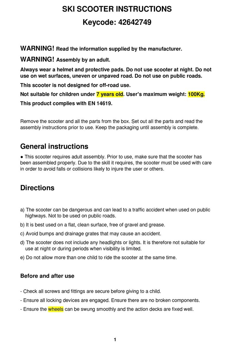 KMART Ski Scooter instructions
