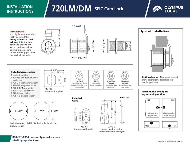 Olympus Lock 720LM installation instructions