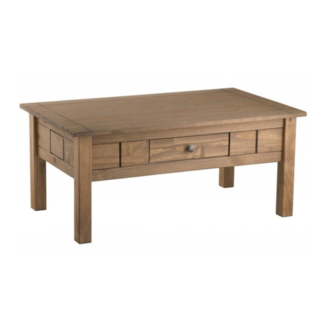 Birlea SANTIAGO 1 DRAWER COFFEE TABLE Assembly instructions
