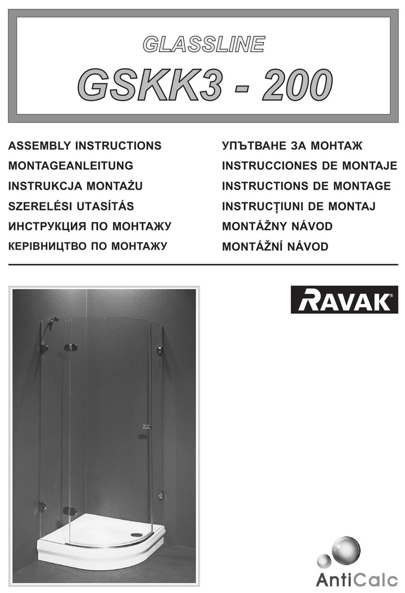 RAVAK GLASSLINE GSKK3 - 200 Assembly instructions