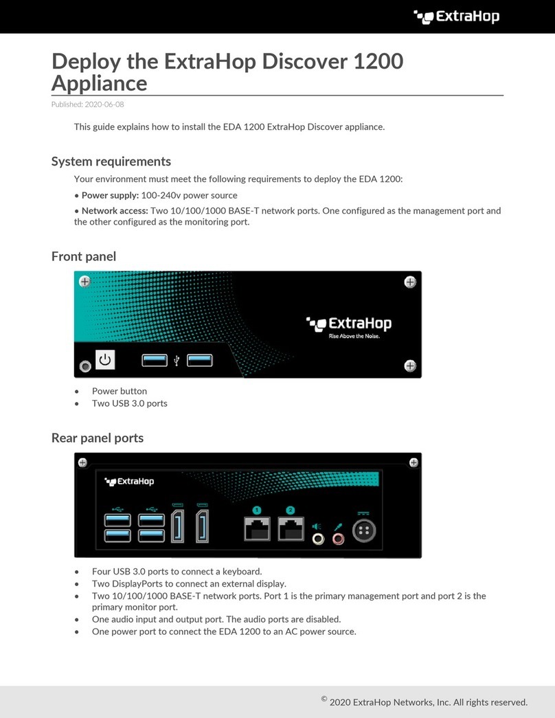 ExtraHop EDA 1200 User manual