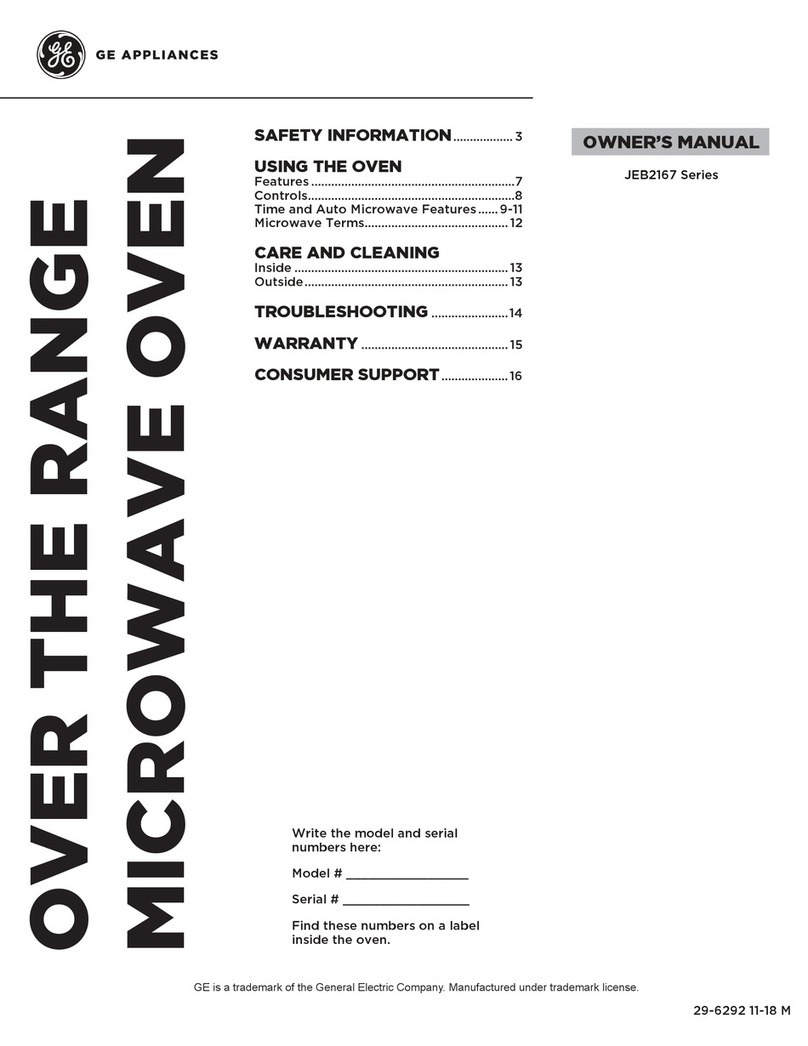 GE JEB2167 Series User manual