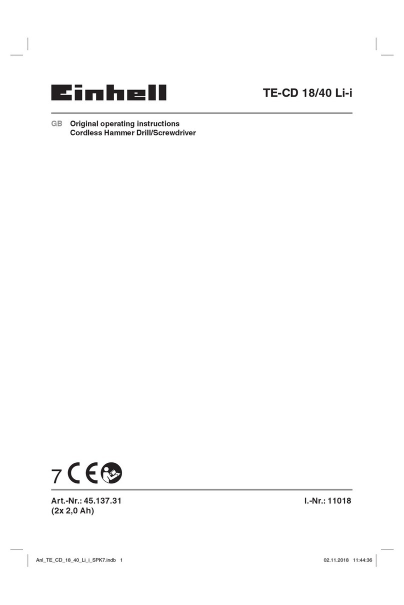 EINHELL TE-CD 18/40 Li-i User manual