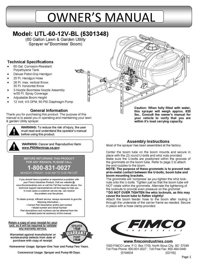 Fimco UTL-60-12V-BL owner's manual