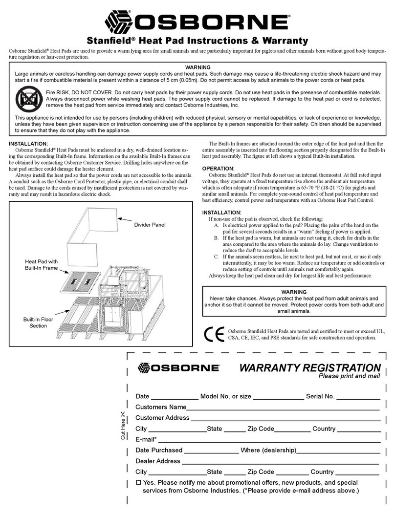 Osborne Stanfield REHS1B3 Installation instructions manual