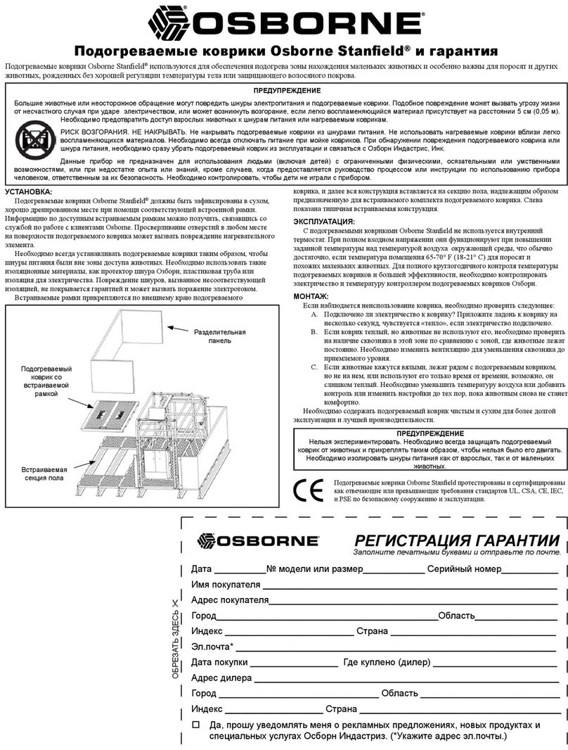 Osborne Stanfield REHS1B3 Installation instructions manual Osborne Stanfield REHS1B3 Installation instructions manual