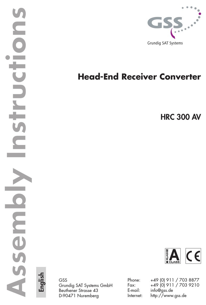 GSS HRC 300 AV User manual