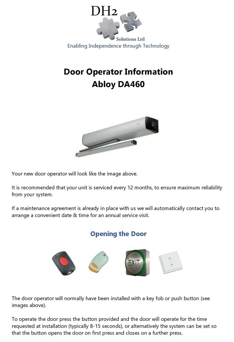 DH2 Solutions Abloy DA460 Owner's manual