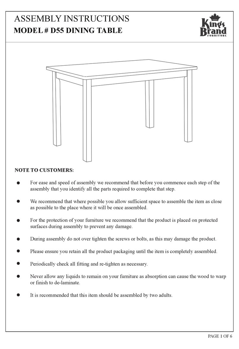 Kings Brand Furniture D55 Assembly instructions Kings Brand Furniture D55 Assembly instructions