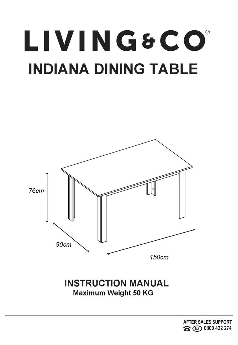 Living & Co INDIANA DINING TABLE instruction manual