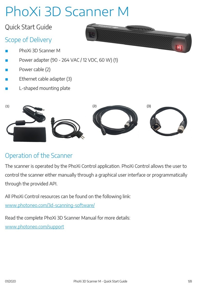 Photoneo PhoXi 3D Scanner M User manual