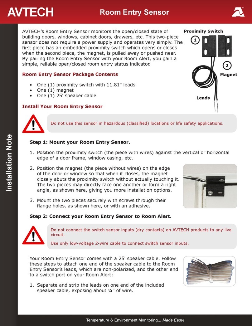 Avtech RMA-RE1-SEN Installation and operation manual