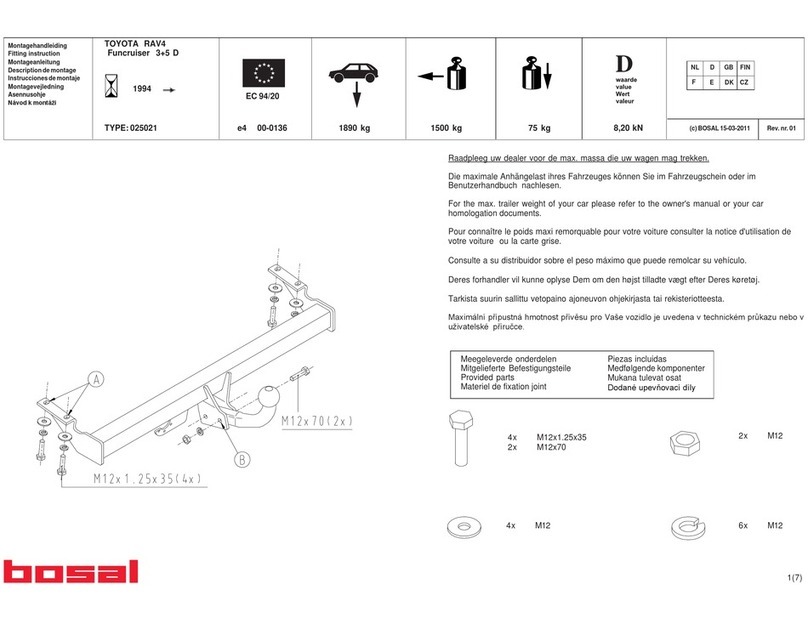 bosal 025021 FITTING INSTRUCTION
