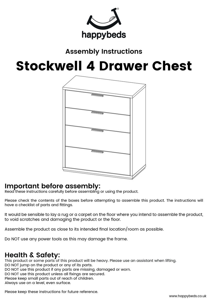 Happy Beds Stockwell 4 Drawer Chest Assembly instructions