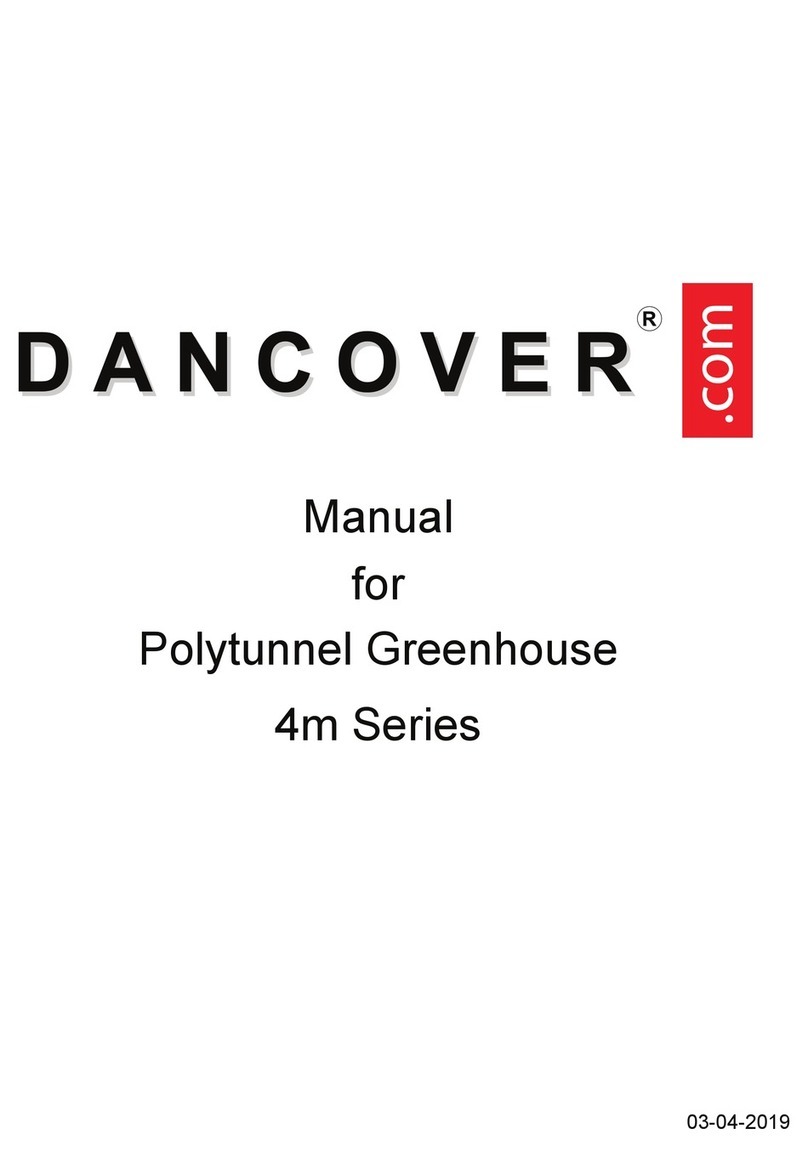 Dancover Polytunnel Greenhouse 4m Series manual