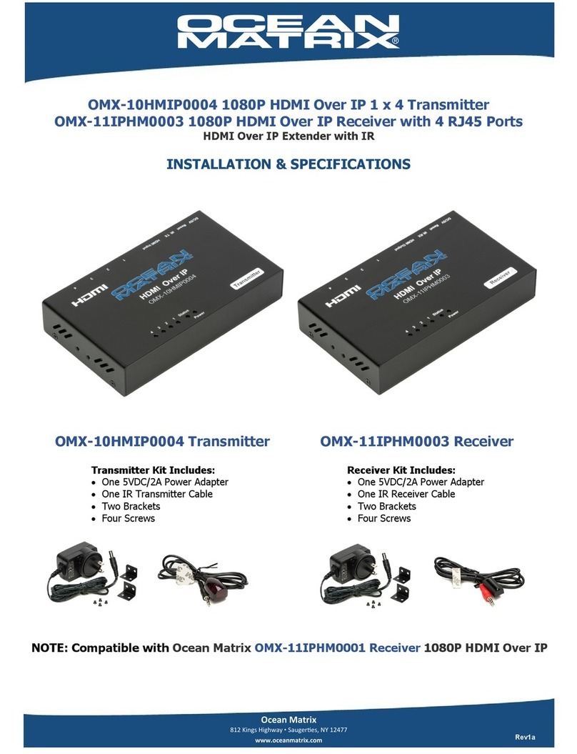 Ocean Matrix OMX-10HMIP0004 User manual