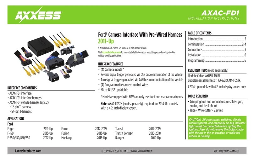 Axxess AXAC-FD1 User manual
