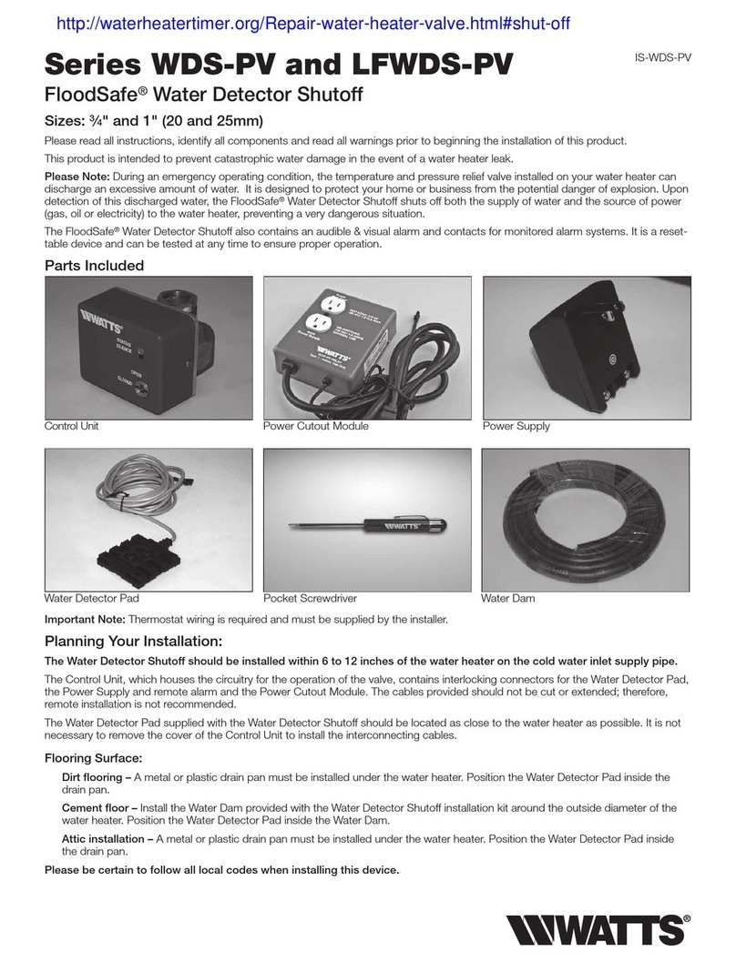 Watts FloodSafe WDS-PV User manual